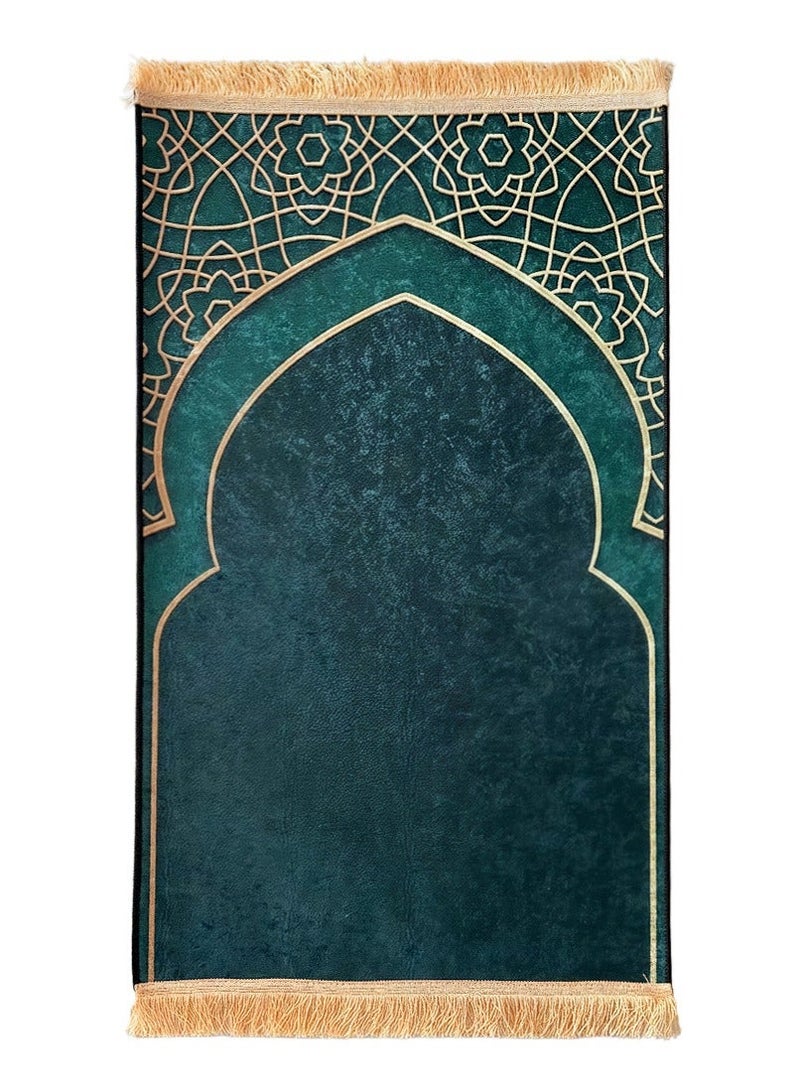 سن آلتری سجادة صلاة، 70×100 سم، كبيرة الحجم، سهلة الحمل، سميكة، بقاعدة مانعة للانزلاق، قابلة للطي، سجادة صلاة إسلامية متعددة الألوان، سجادة صلاة بشرابات، سجادات صلاة لرمضان والعيد - Image 1